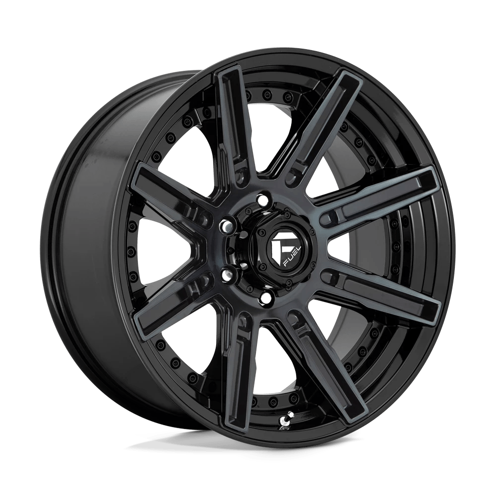 Fuel 1pc D708 Rogue Gloss Machined Double Dark Tint 20x9 (+1) 5x139.7