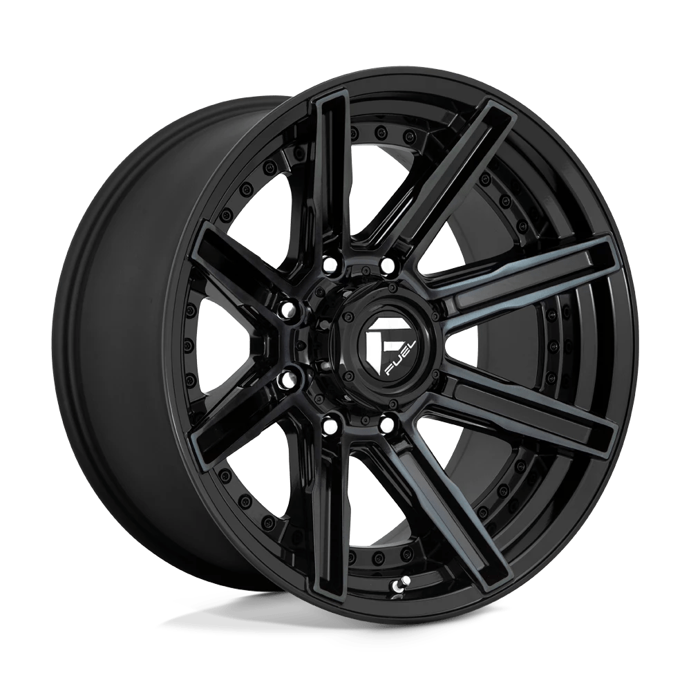 Fuel 1pc D708 Rogue Gloss Machined Double Dark Tint 20x10 (-18) 8x165.1