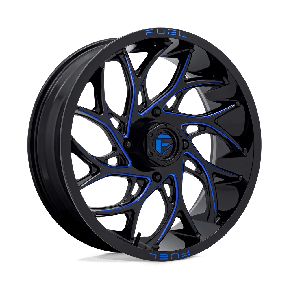 Fuel Utv D778 Runner Utv Gloss Black Milled Candy Blue 18x7 (+13) 4x137