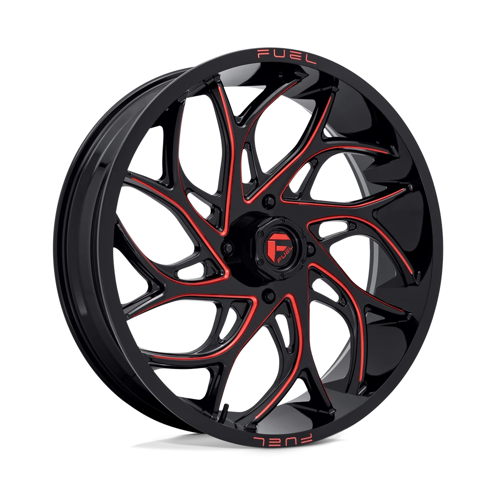 Fuel Utv D779 Runner Utv Gloss Black Milled Candy Red 24x7 (+13) 4x137