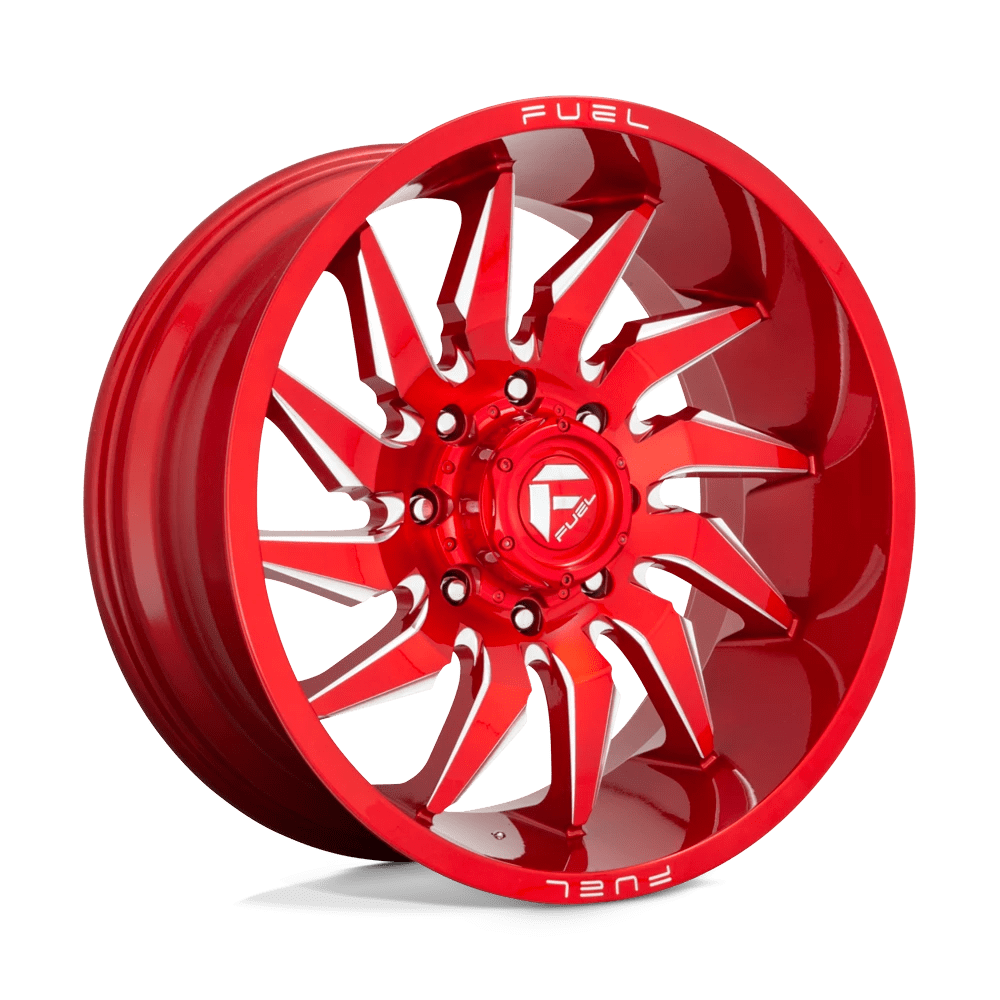 Fuel 1pc D745 Saber Candy Red Milled 24x12 (-44) 8x165.1