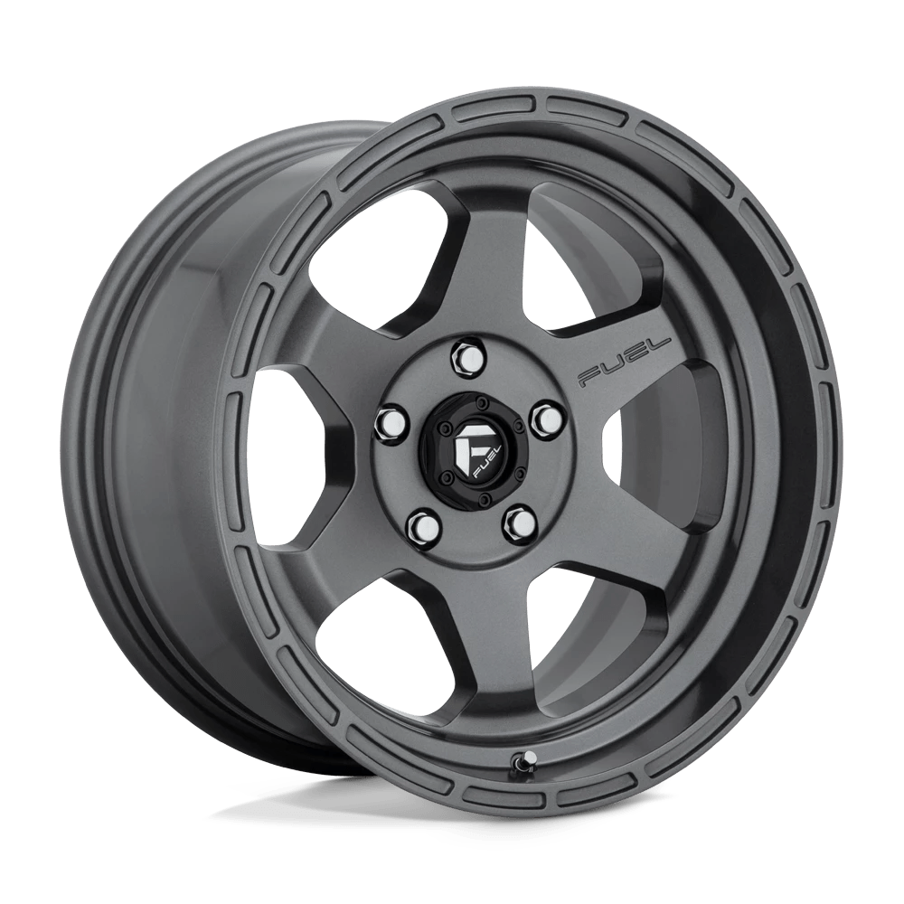 Fuel 1pc D665 Shok Matte Gun Metal 17x9 (-12) 5x127
