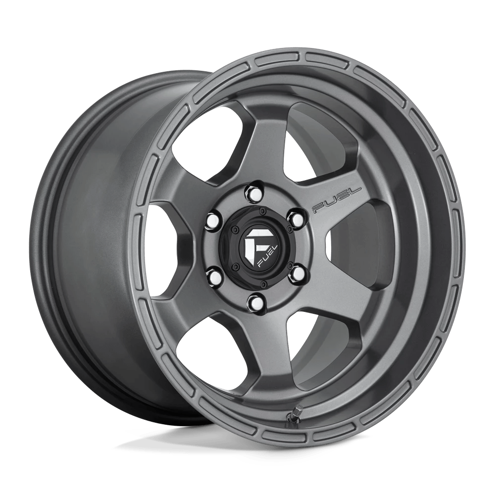 Fuel 1pc D665 Shok Matte Gun Metal 17x10 (-18) 6x139.7