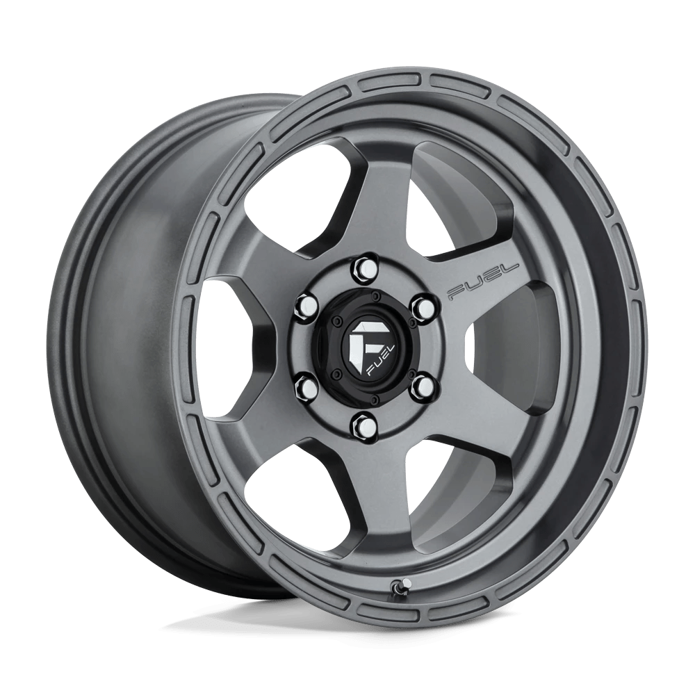 Fuel 1pc D665 Shok Matte Gun Metal 17x9 (-12) 6x139.7