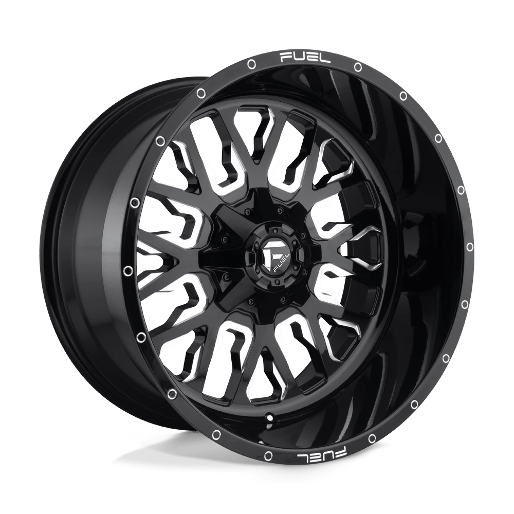 Fuel 1pc D611 Stroke Gloss Black Milled 24x7 (+13) 4x137