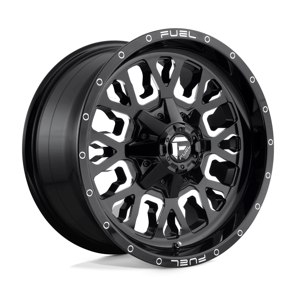 Fuel 1pc D611 Stroke Gloss Black Milled 18x9 (+20) 8x165.1