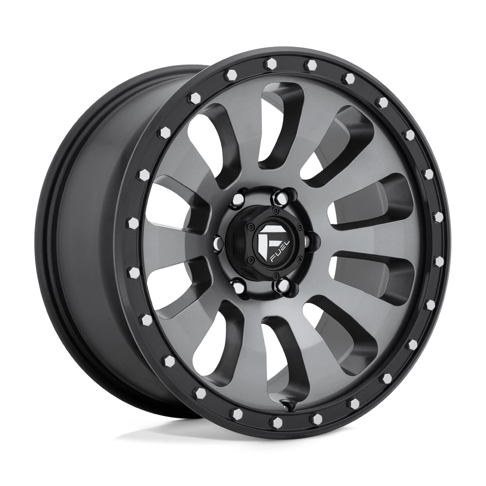 Fuel 1pc D648 Tactic Matte Gun Metal Black Bead Ring 18x9 (+1) 6x139.7