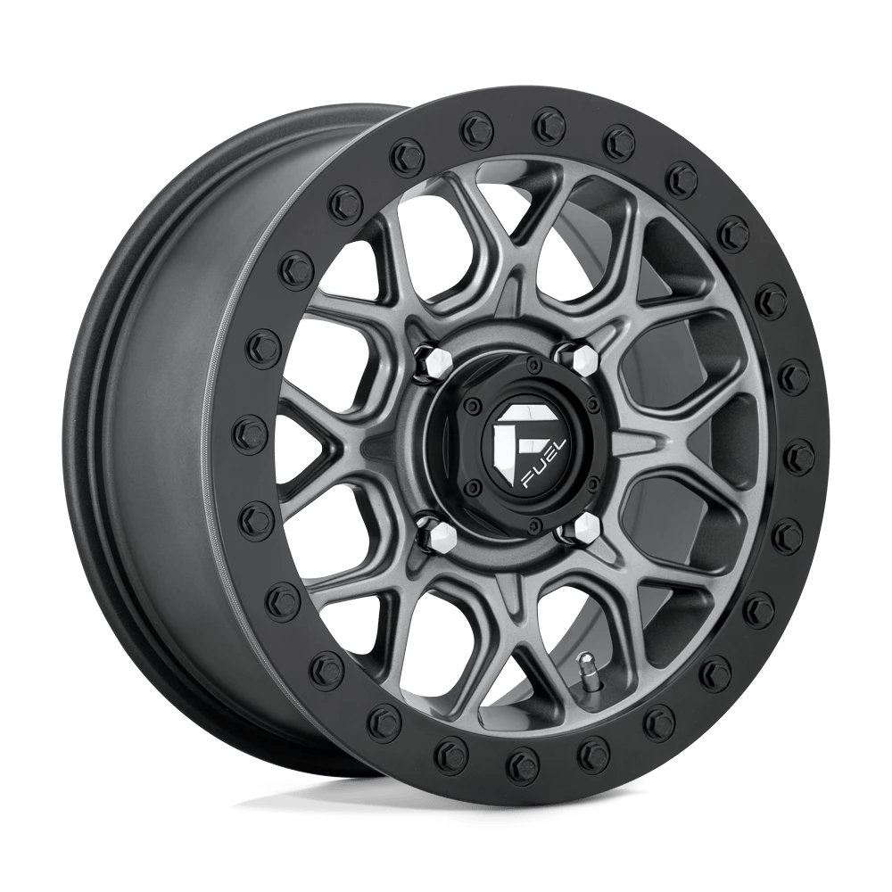 Fuel Utv D919 Tech Beadlock Matte Gun Metal Black Bead Ring 15x7 (+38) 4x156