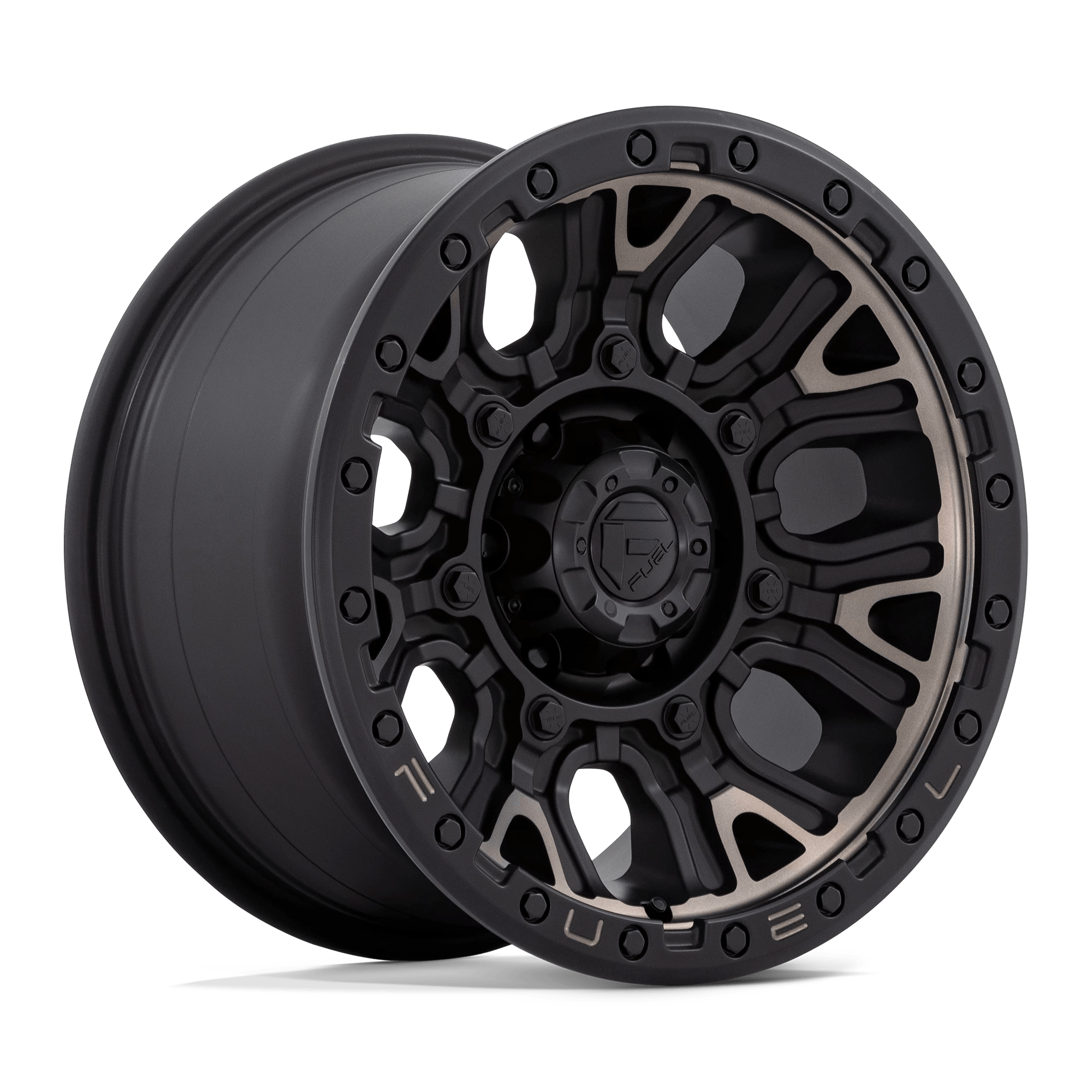 Fuel 1pc D824 Traction Matte Black With Double Dark Tint 17x9 (+1) 6x120