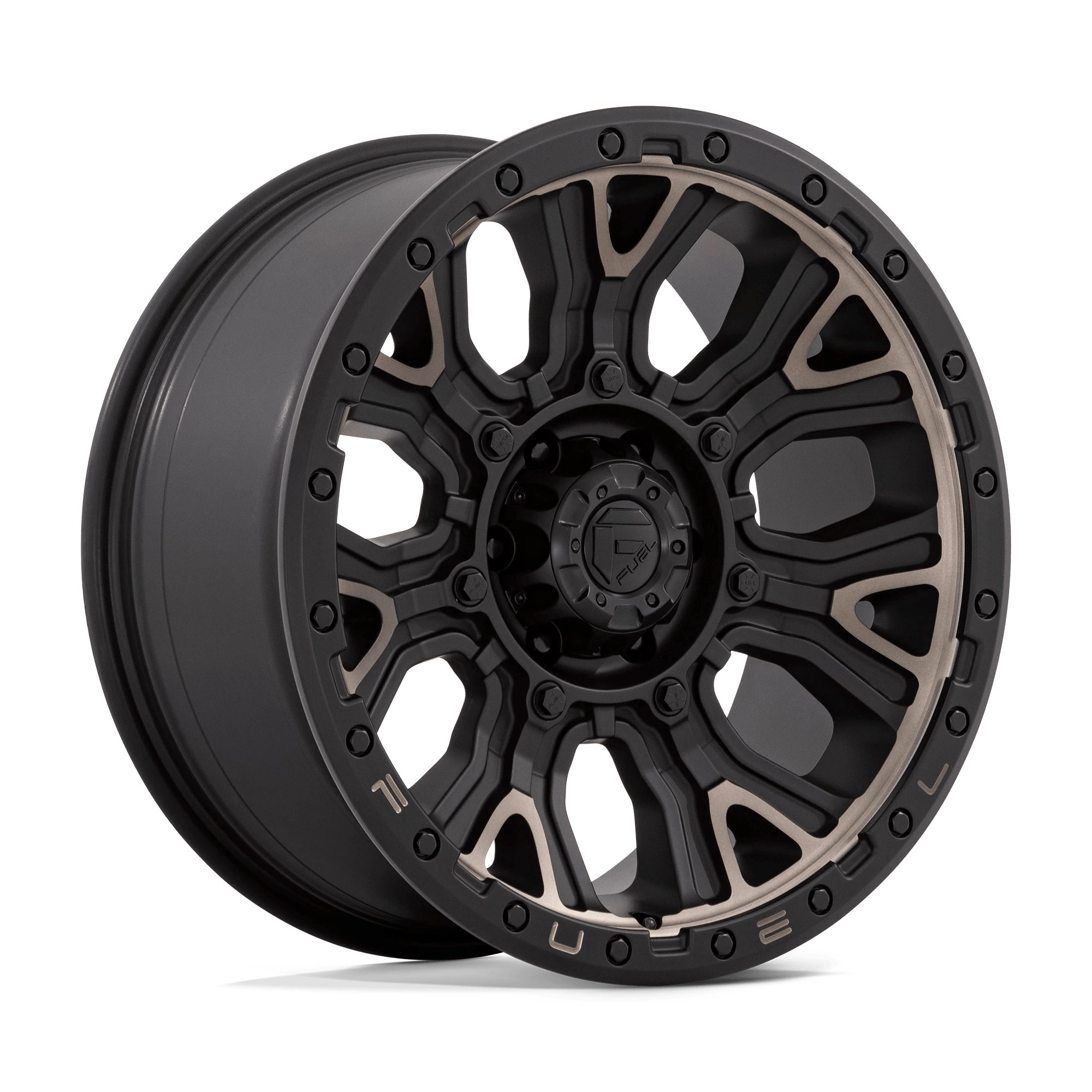 Fuel 1pc D824 Traction Matte Black With Double Dark Tint 20x9 (+1) 6x135
