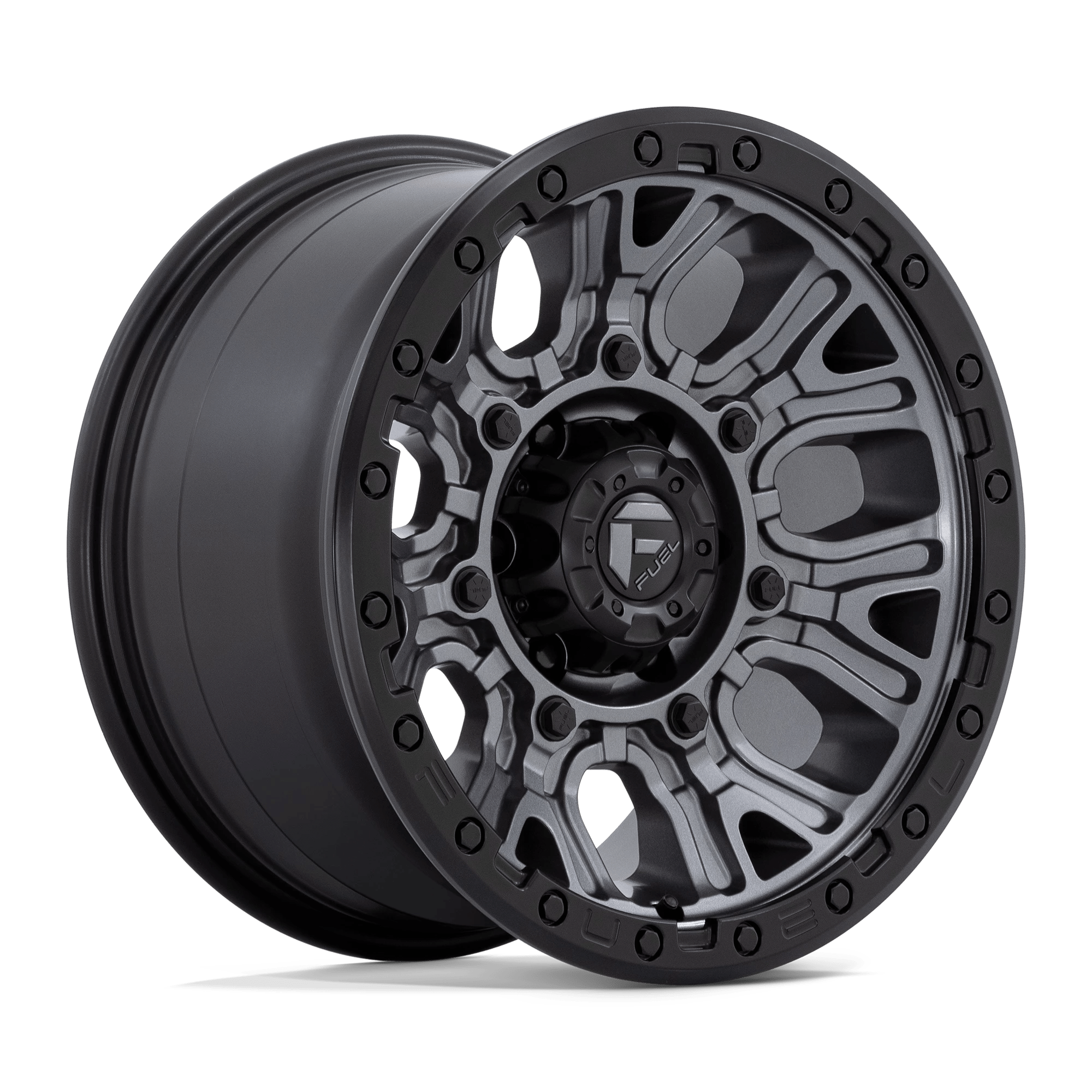 Fuel 1pc D825 Traction Matte Gunmetal With Black Ring 17x9 (+1) 6x139.7