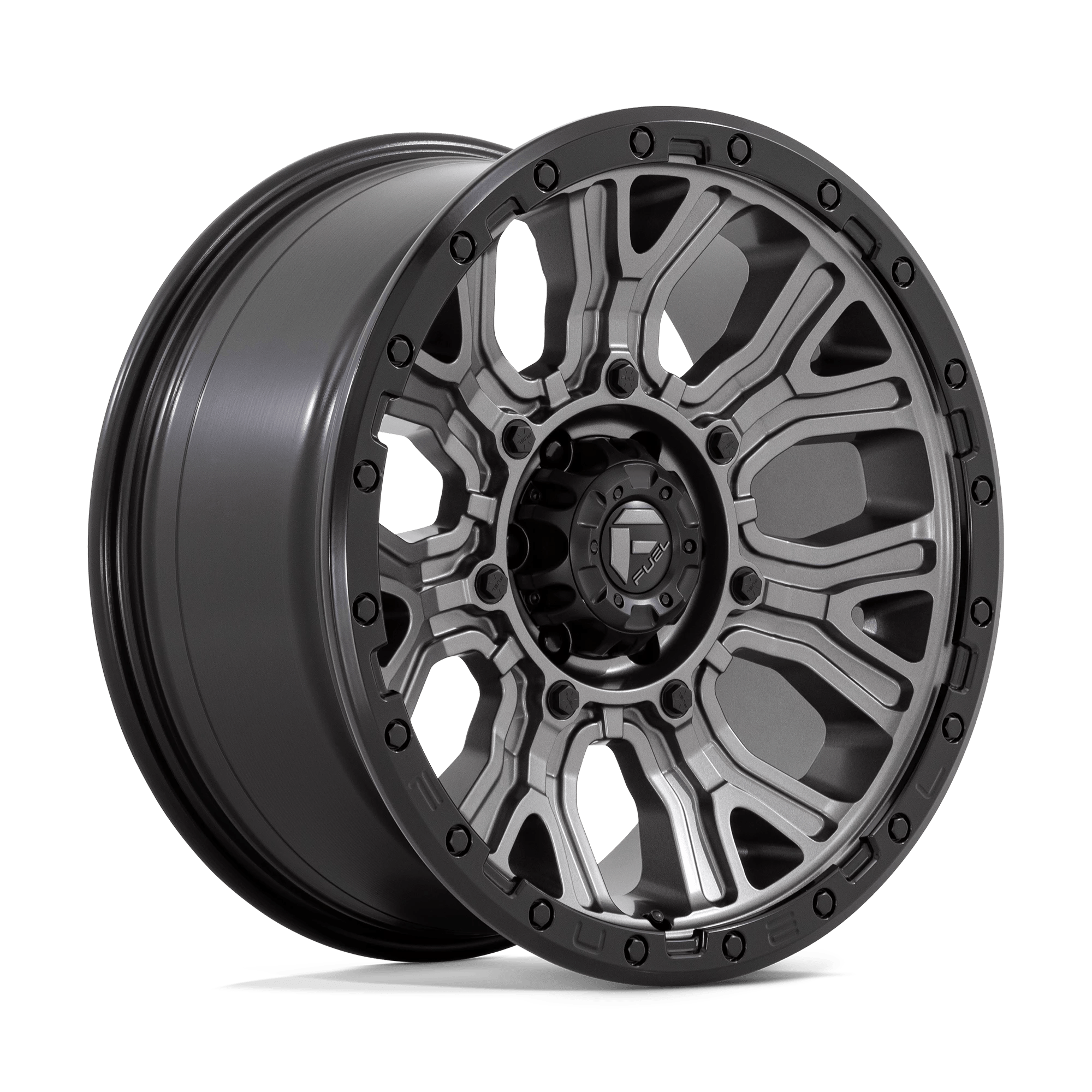 Fuel 1pc D825 Traction Matte Gunmetal With Black Ring 20x9 (+1) 6x139.7