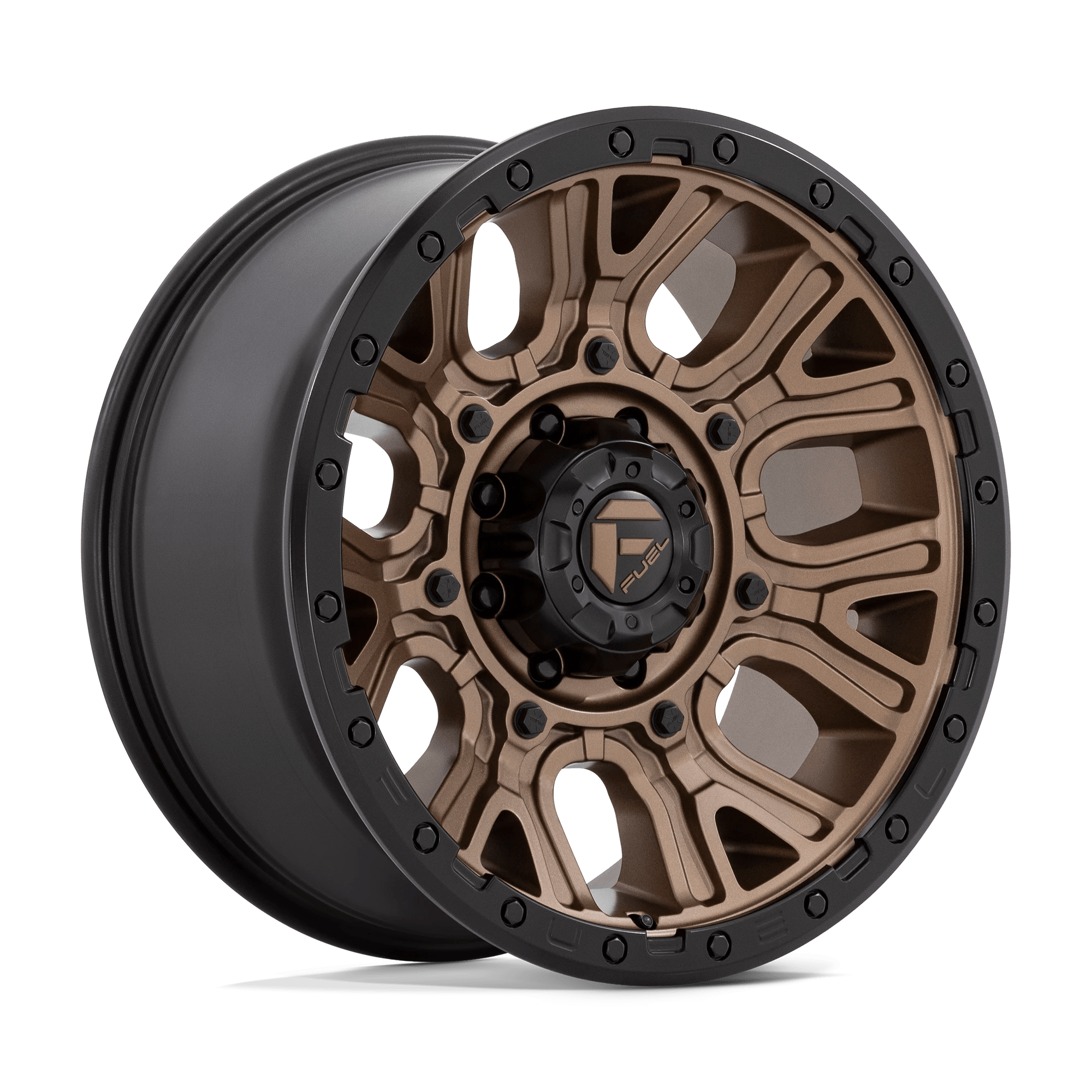 Fuel 1pc D826 Traction Matte Bronze With Black Ring 20x9 (+1) 8x165.1