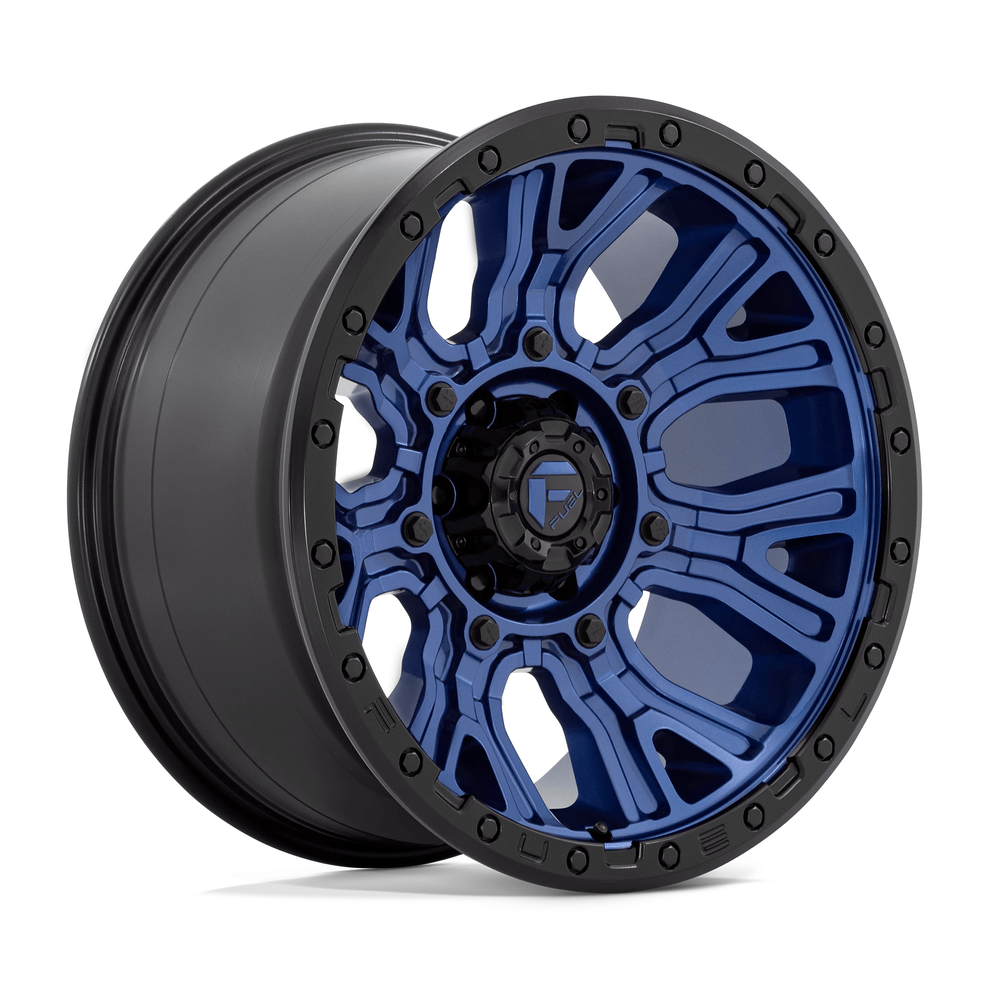 Fuel 1pc D827 Traction Dark Blue With Black Ring 20x10 (-18) 6x135