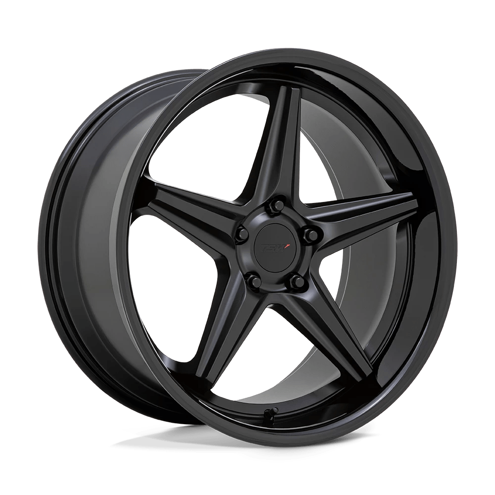 Tsw Launch Matte Black With Gloss Black Lip 19x9.5 (+40) 5x114.3