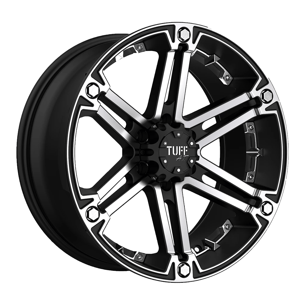 Tuff T01 Flat Black W/ Machined Face 20x9 (-13) 5x114.3/5x127