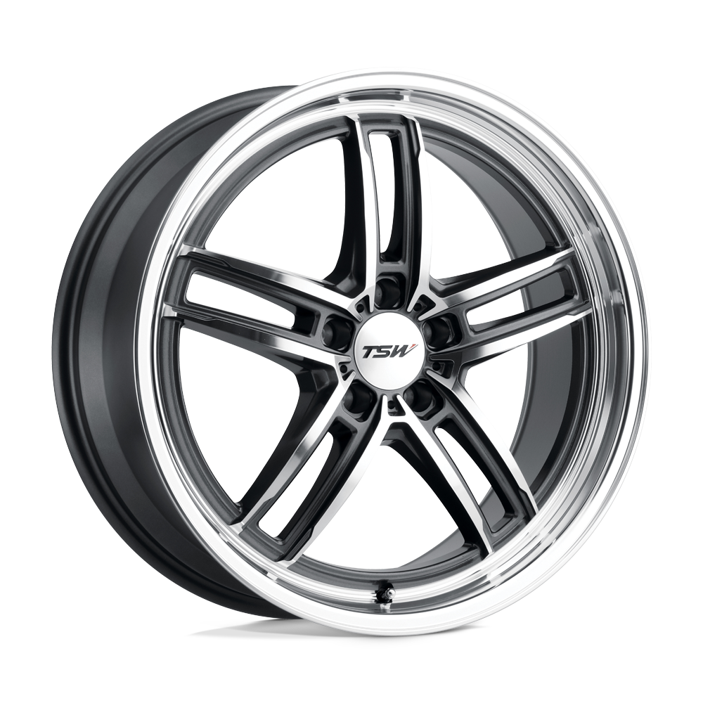 Tsw Suzuka Gloss Gunmetal W/ Mirror Cut Face & Lip 20x10 (+40) 5x114.3