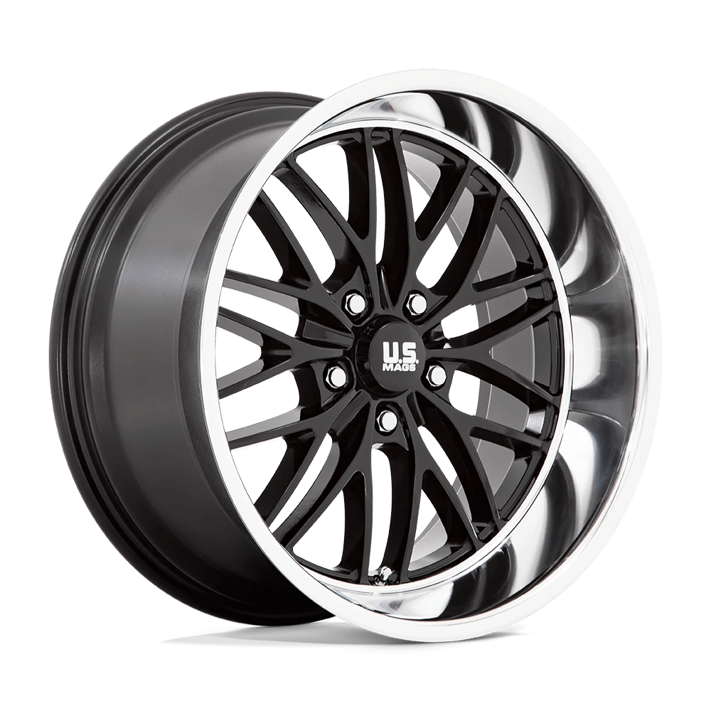 Us Mag 1pc U138 Santa Cruz Gloss Black With Diamond Cut Lip 20x10 (+6) 5x127