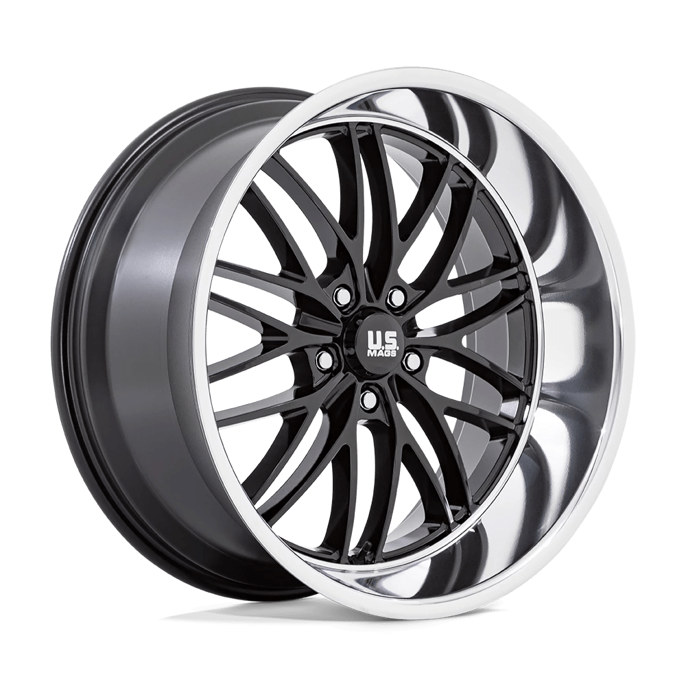 Us Mag 1pc U138 Santa Cruz Gloss Black With Diamond Cut Lip 22x10.5 (+0) 5x127