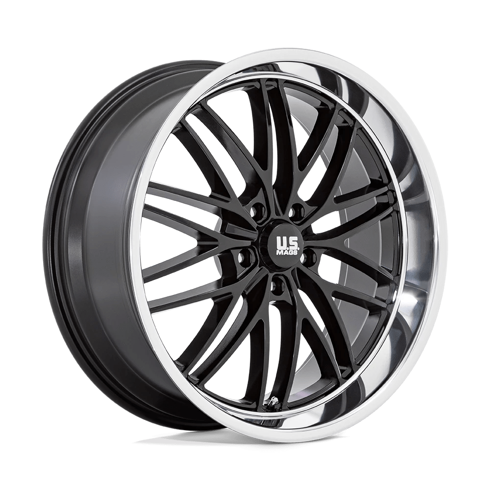 Us Mag 1pc U138 Santa Cruz Gloss Black With Diamond Cut Lip 22x9 (+15) 5x127