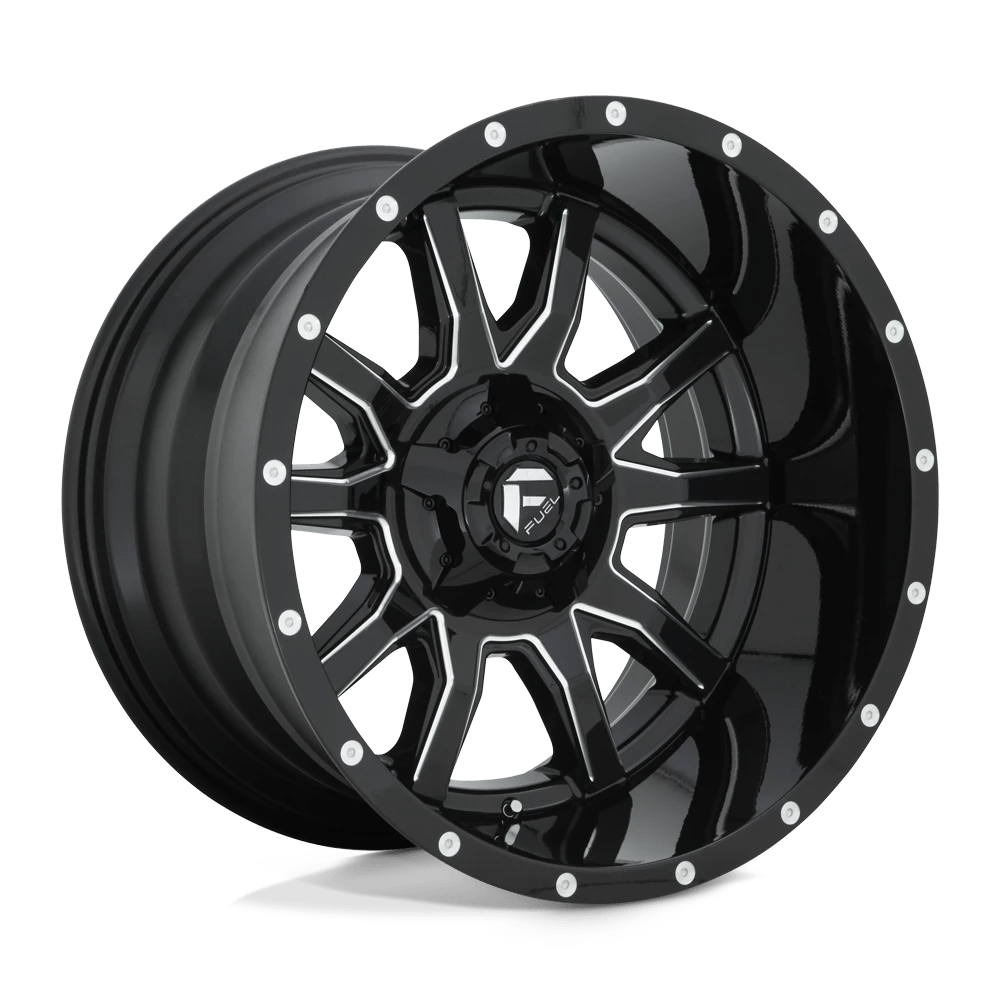 Fuel 1pc D627 Vandal Gloss Black Milled 20x12 (-43) 5x114.3/5x127