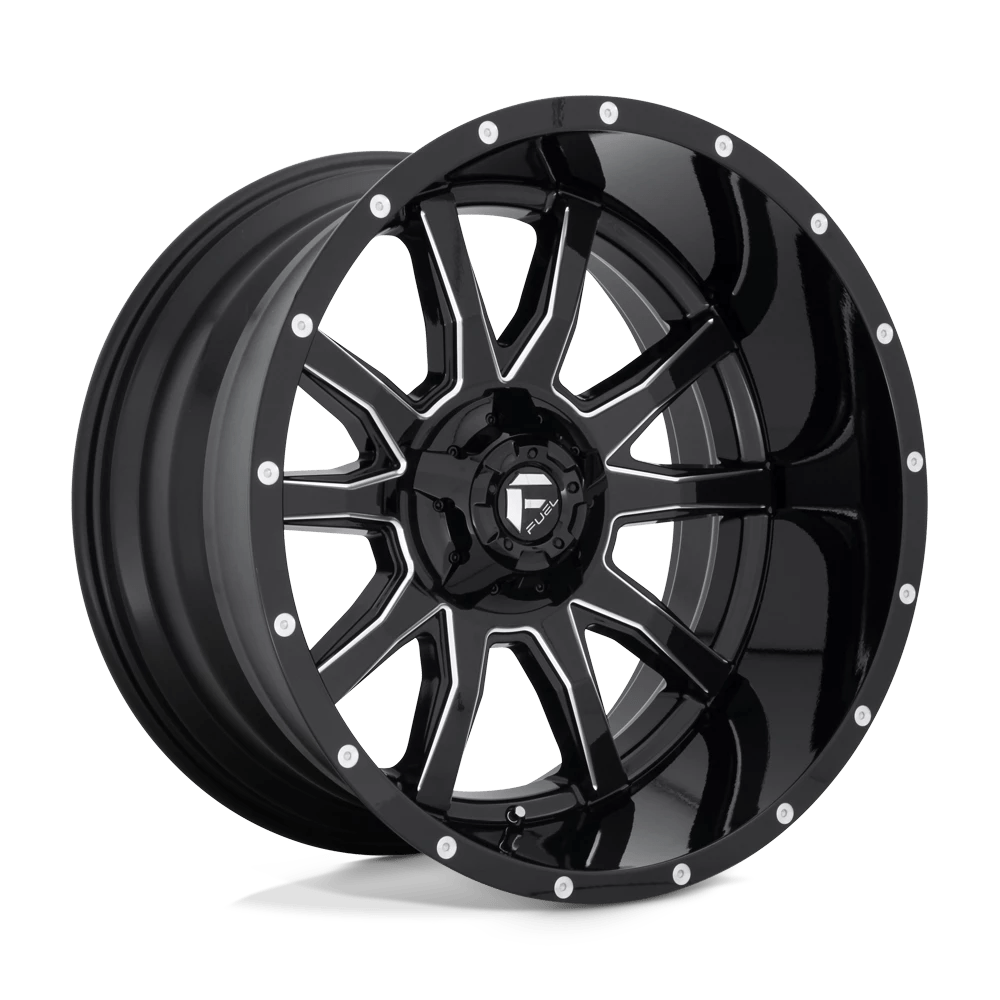 Fuel 1pc D627 Vandal Gloss Black Milled 22x12 (-43) 5x139.7/5x150