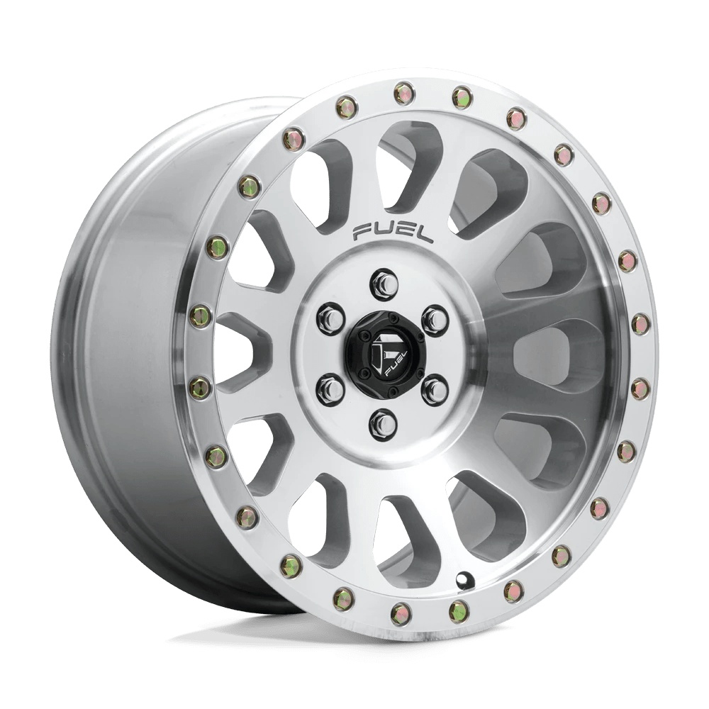 Fuel 1pc D647 Vector Diamond Cut Machined With Clear Coat With 17x8.5 (-6) 6x139.7