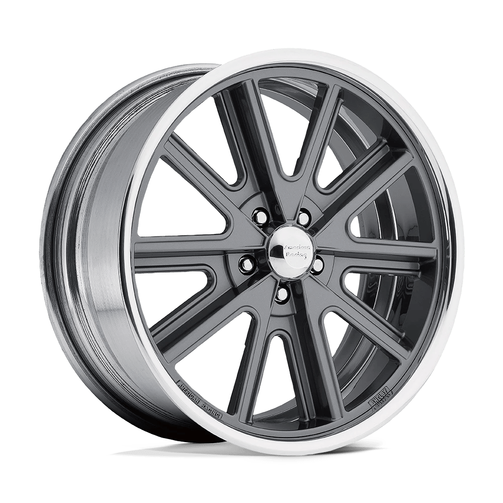 American Racing Vintage Vn407 Two-piece Mag Gray Center Polished Barrel 18x9 (+15) Blank