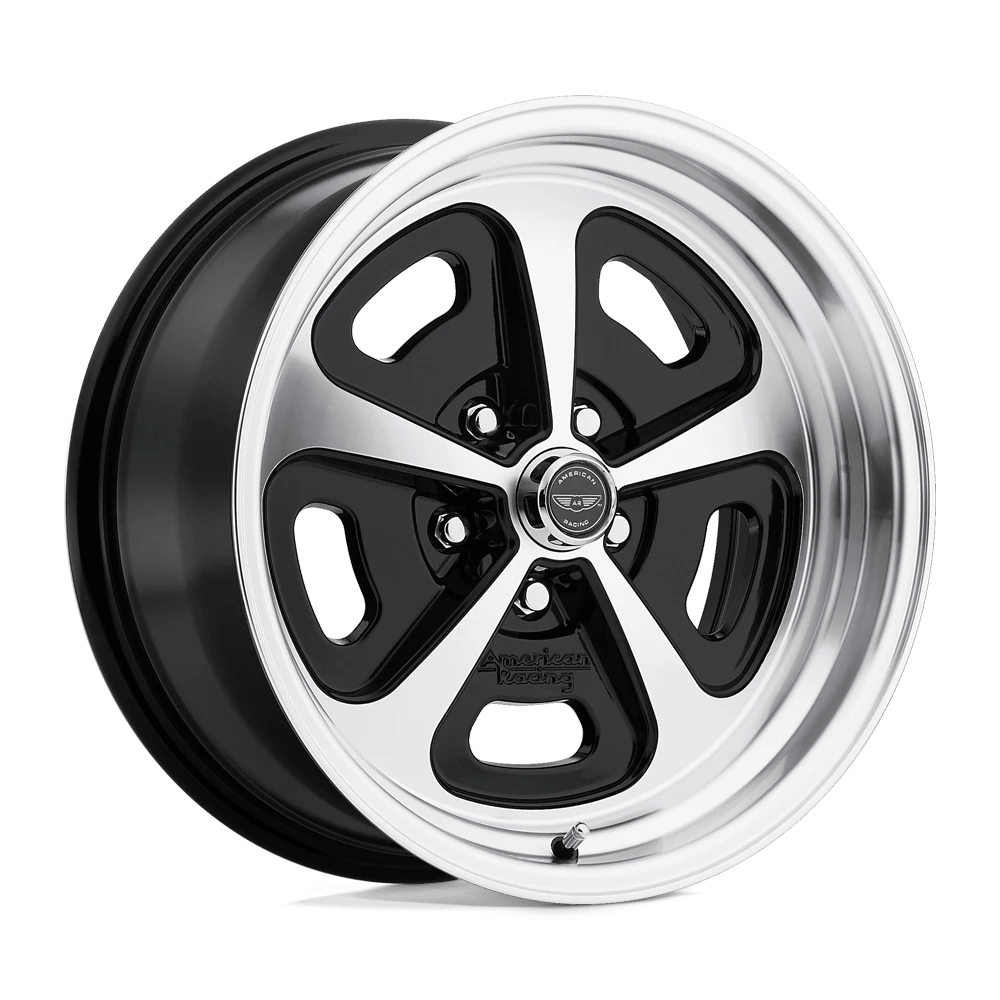 American Racing Vintage Vn501 500 Mono Cast Gloss Black Machined 17x7 (+0) 5x114.3