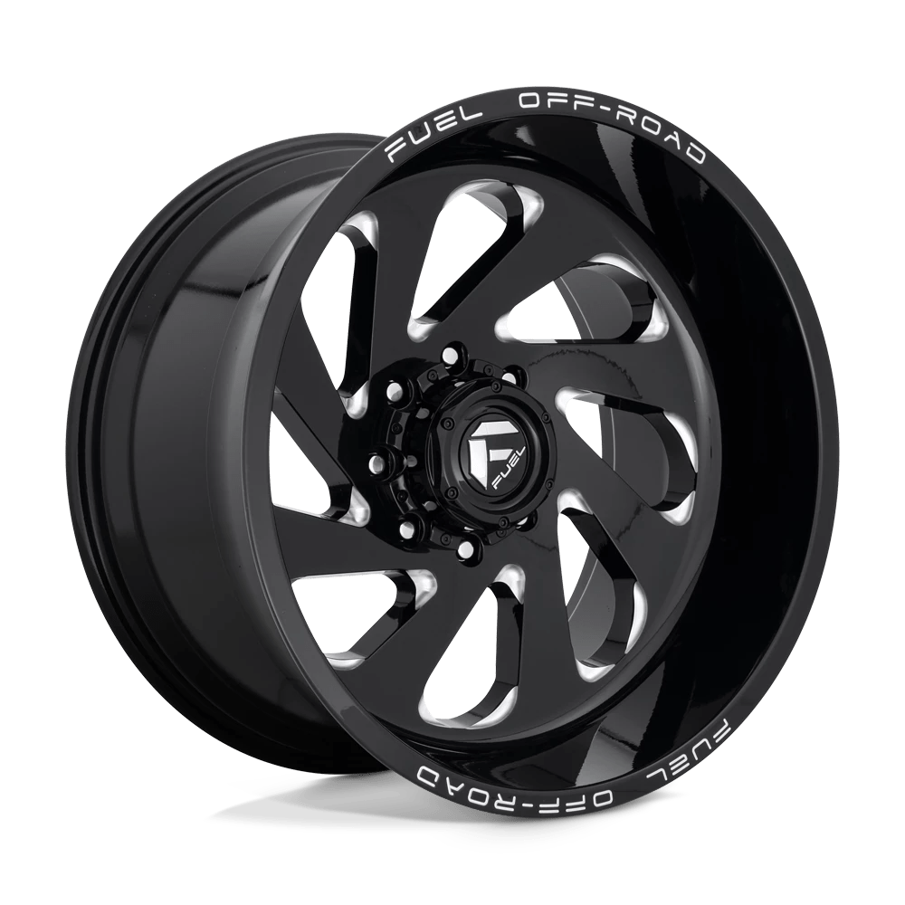 Fuel 1pc D637 Vortex Gloss Black Milled 22x12 (-44) 8x180