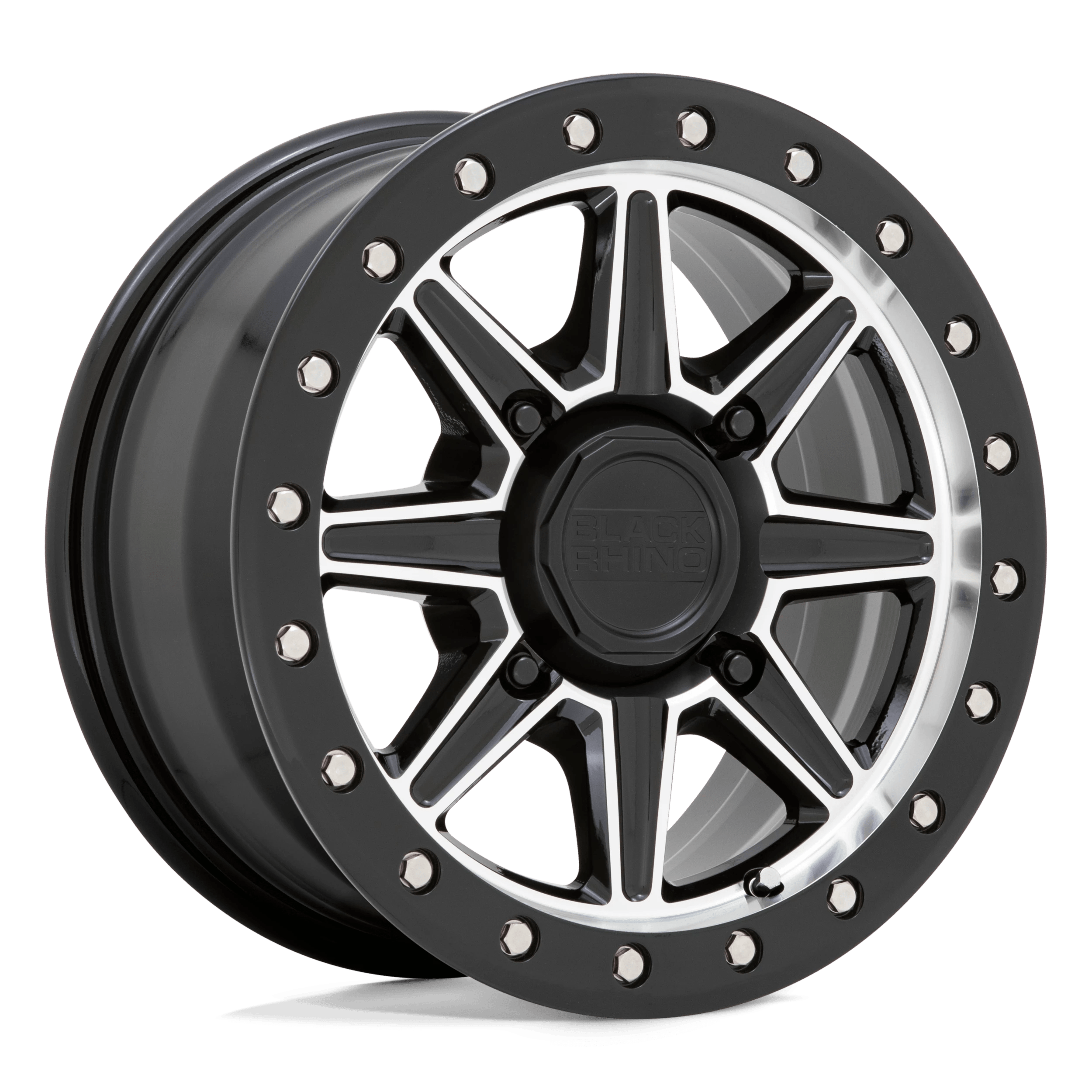 Black Rhino Powersports Webb Utv Gloss Black With Machined Face 15x7 (+51) 4x156