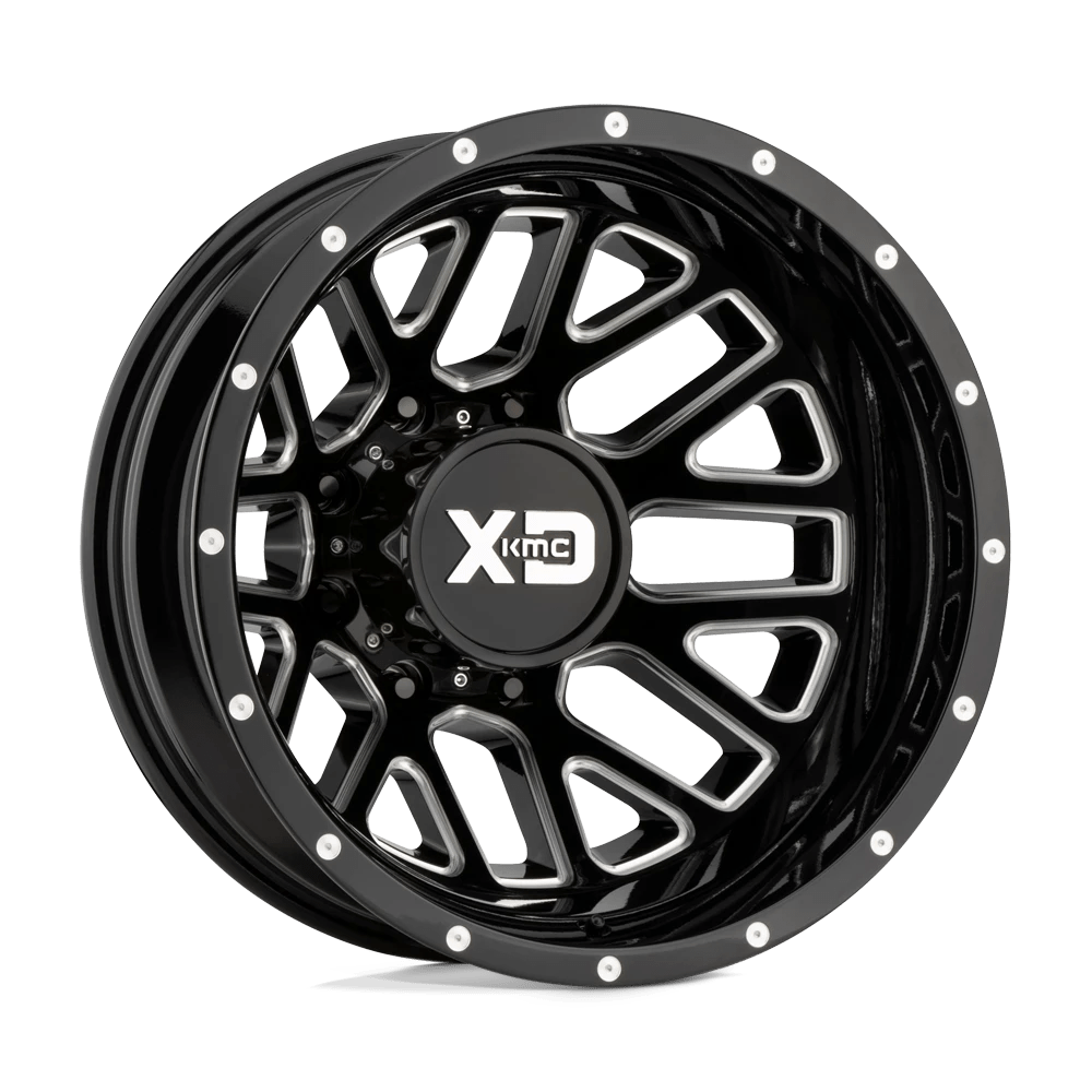 Xd Xd843 Grenade Dually Gloss Black Milled - Rear 17x6.5 (-155) 8x210