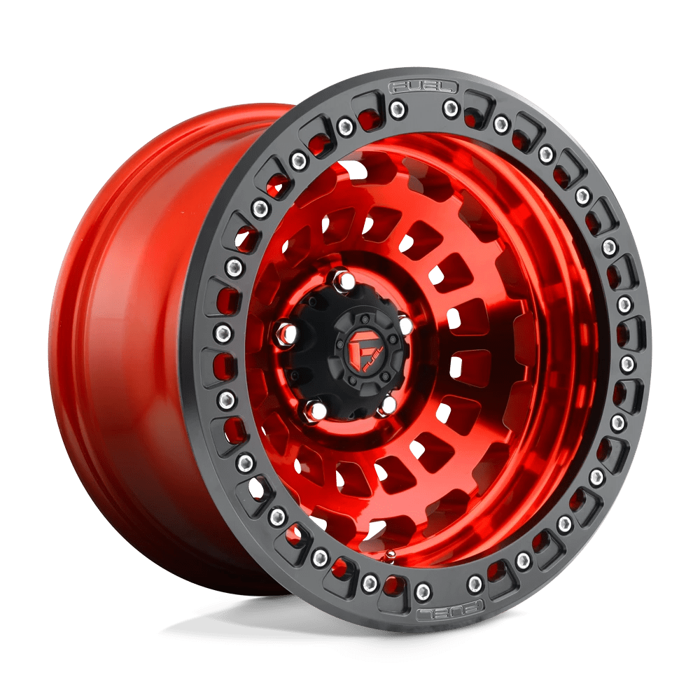 Fuel 1pc D100 Zephyr Beadlock Candy Red 17x9 (-15) 5x127