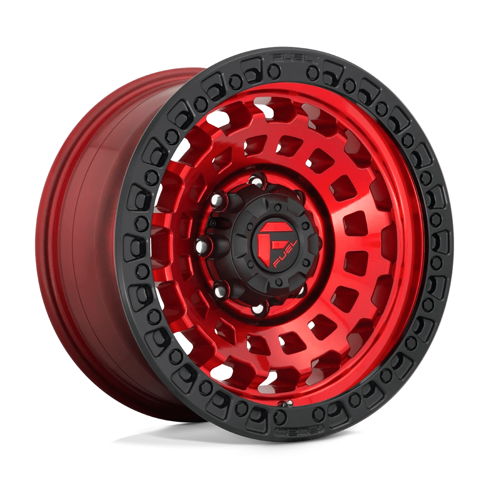 Fuel 1pc D632 Zephyr Candy Red Black Bead Ring 17x9 (+1) 8x165.1