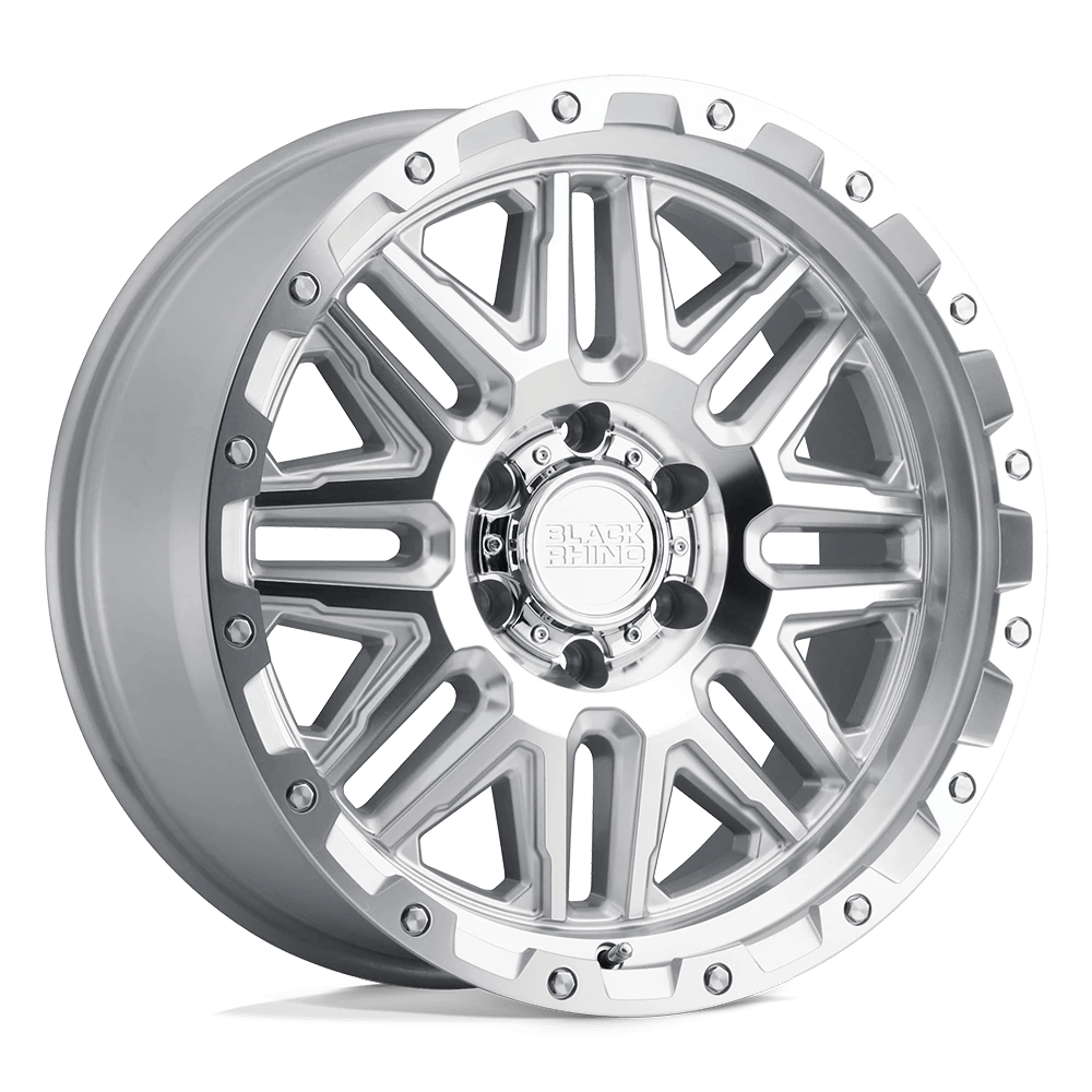 Black Rhino Alamo Silver W/ Mirror Face & Stainless Bolts 20x9 (+12) 6x139.7