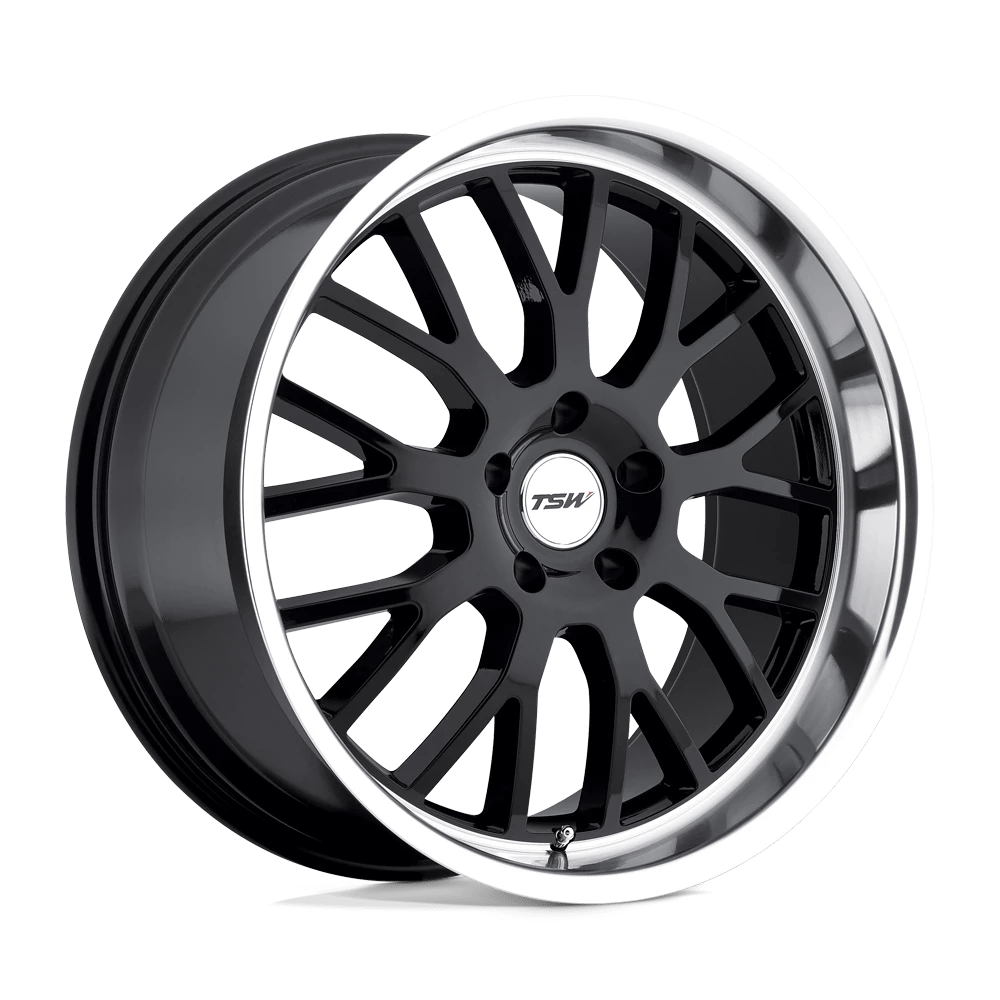 Tsw Tremblant Gloss Black W/ Mirror Cut Lip 18x9.5 (+20) 5x120