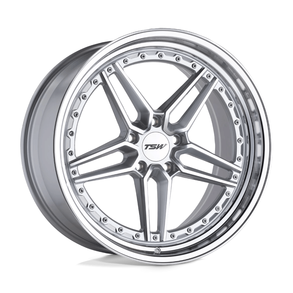 Tsw Ascari Silver W/ Mirror Cut Face & Lip 20x9 (+20) 5x112