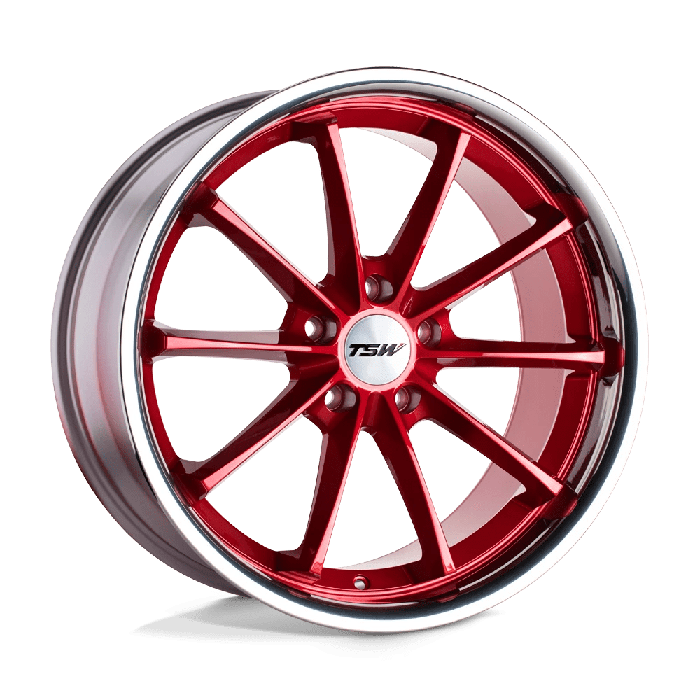 Tsw Sweep Candy Red W/ Stainless Lip 19x8.5 (+40) 5x114.3