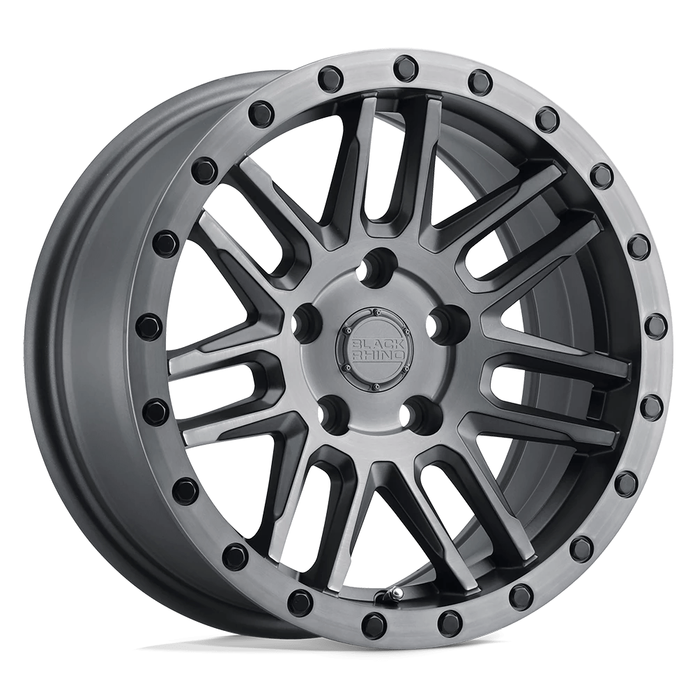 Black Rhino Arches Matte Brushed Gunmetal W/ Black Bolts 20x9.5 (+12) 6x139.7