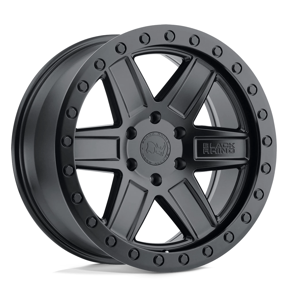 Black Rhino Attica Matte Black W/ Black Ring 20x9.5 (+12) 5x150