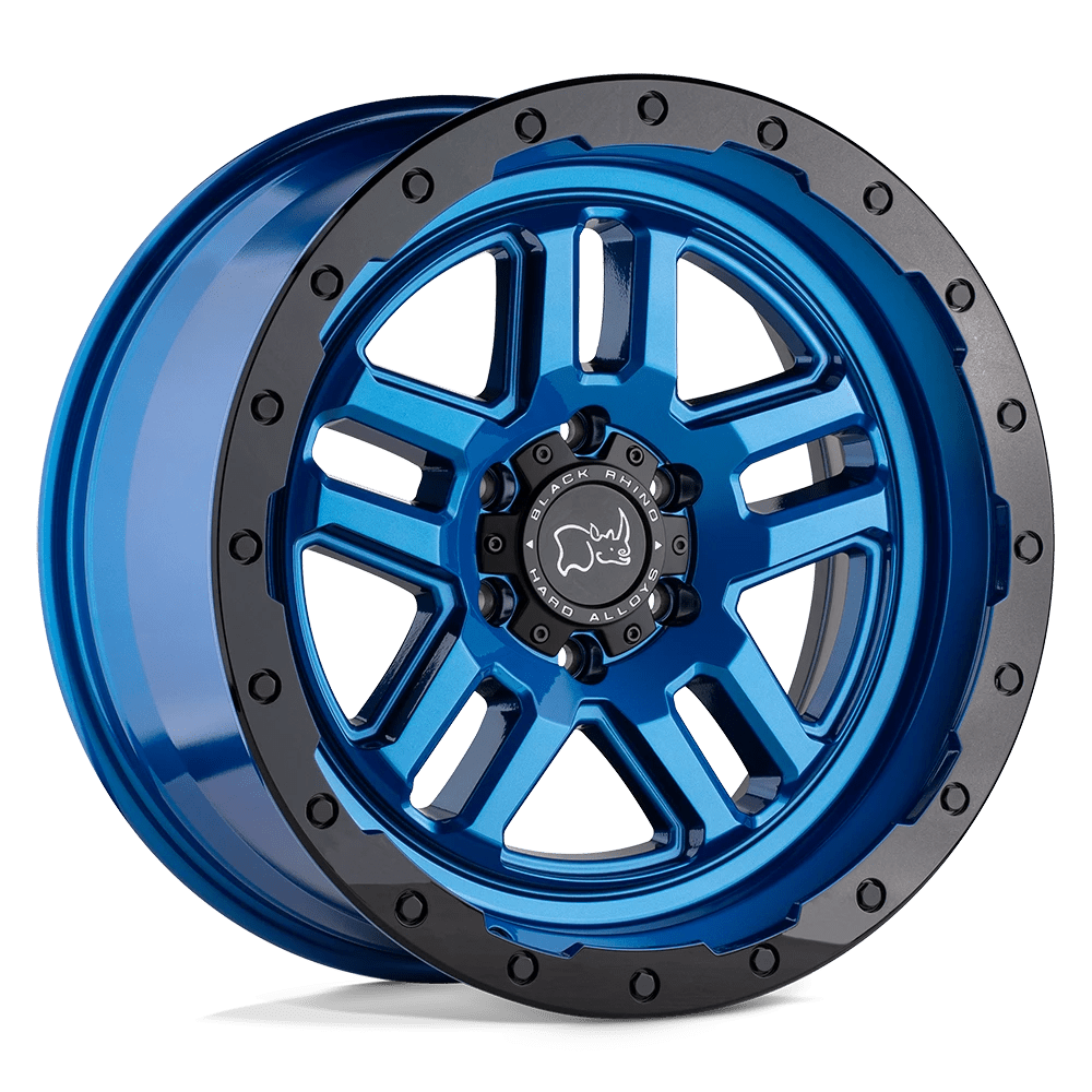 Black Rhino Barstow Dearborn Blue W/ Black Ring 20x9.5 (+12) 6x135