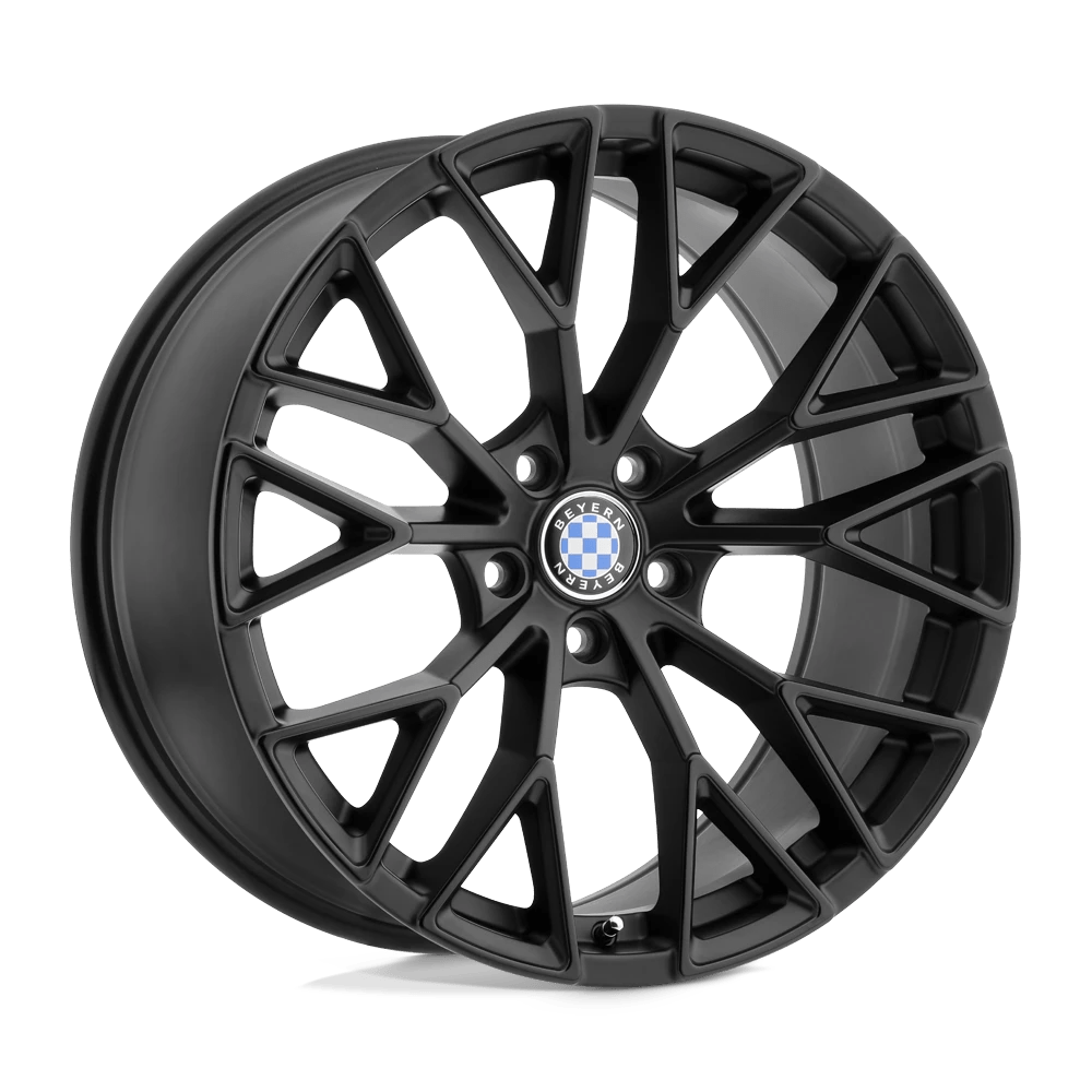 Beyern Antler Double Black - Matte Black W/ Gloss Black Face 18x9.5 (+45) 5x120