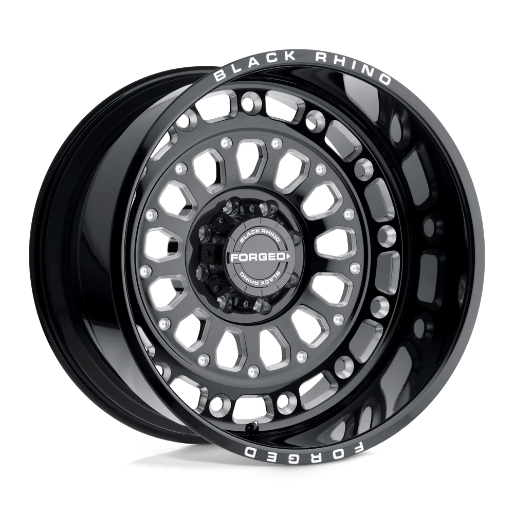 Black Rhino Centurion Gloss Black W/ Milled Spokes 22x12 (-44) 5x127