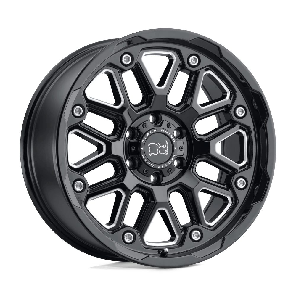 Black Rhino Hollister Gloss Black W/ Milled Spokes 18x9.5 (-18) 8x165.1