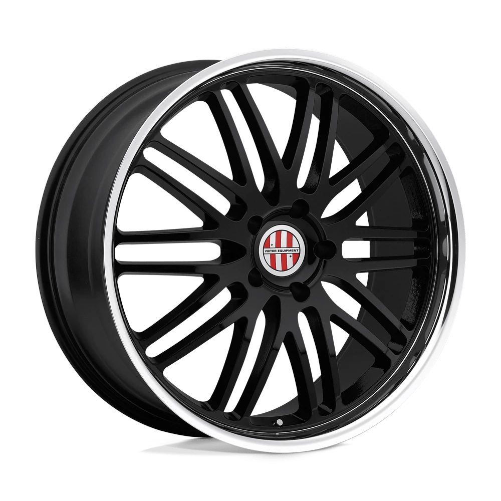Victor Equipment Lemans Gloss Black W/ Mirror Cut Lip 19x11 (+36) 5x130