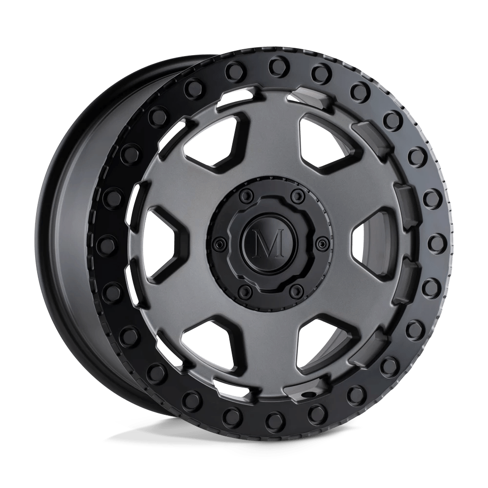 Mandrus Forscher Matte Gunmetal W/ Black Lip Edge 20x9 (+10) 5x112