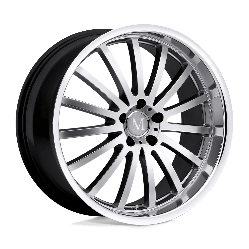 Mandrus Millenium Hyper Silver W/ Mirror Cut Lip 19x9.5 (+25) 5x112