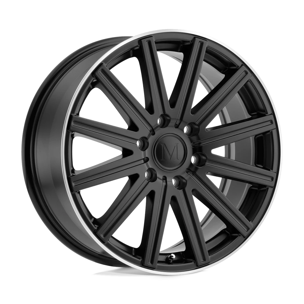 Mandrus Stark Matte Black W/ Machined Lip 18x8 (+52) 6x130