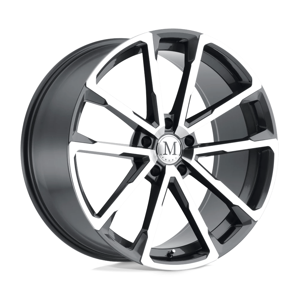 Mandrus Wolf Gloss Gunmetal W/ Mirror Cut Face 22x10.5 (+44) 5x112