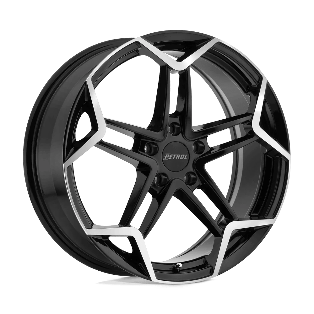 Petrol P1a Gloss Black W/ Machined Cut Face 19x8 (+32) 5x112